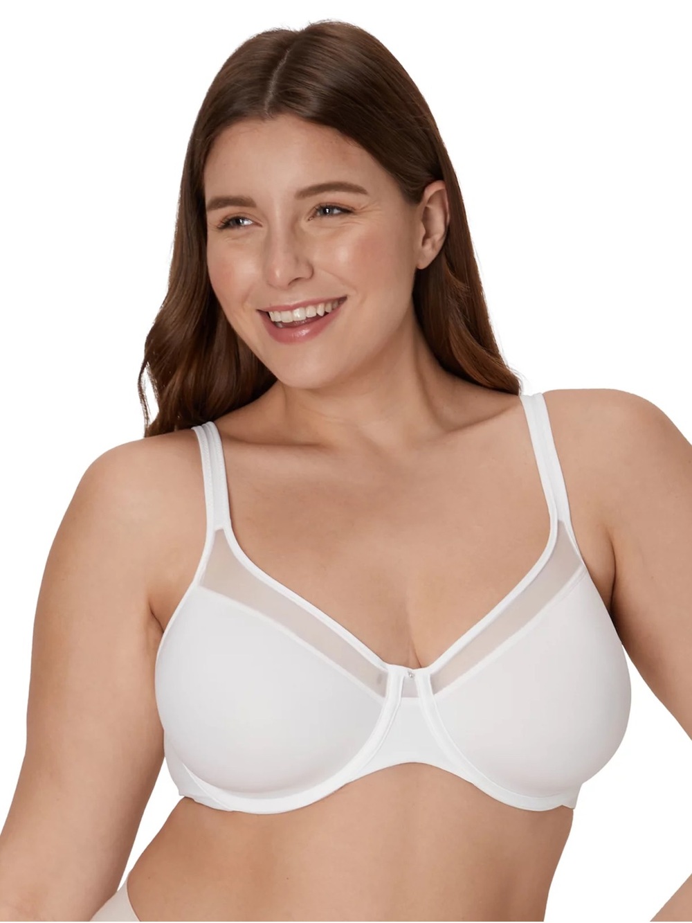 BALI Women’s size 42B White No Slip Full Coverage Convertible Bra New